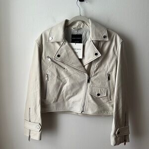 Massimo Dutti Studio NWT Nappa Leather Biker Style Jacket.  Size XS.